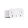 3 Outlets Grounding Adapter, 3-Prong to 3-Prong White - 5504 - Suzhou Ele Mfg Co., Ltd.