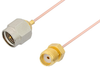 SMA Male to SMA Female Cable 6 Inch Length Using PE-034SR Coax - PE34226-6 - Pasternack