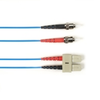1-m, ST-SC, 50-Micron, Multimode, Plenum, Blue Fiber Optic Cable -- FOCMP50-001M-STSC-BL - Image