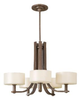 F2405/5CB Mid. Chandeliers-Drum Shades - 405087 - Capital Lighting, Inc.