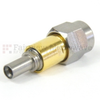 2.92mm Male (Plug) to Mini SMP Male (Plug) Smooth Bore Adapter, Gold Plated Beryllium Copper Body, 1.4 VSWR - SM8931 - Fairview Microwave Inc.