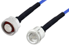 4.1/9.5 Mini DIN Male to 4.1/9.5 Mini DIN Female LSZH Jacketed Low PIM Cable 100 cm Length Using SR402FLJ Low PIM Coax with HeatShrink, RoHS -- PE3C2010-100CM - Image