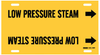 Brady B-195 Black on Yellow Plastic Strap-On Pipe Marker - 3 1/2 in Character Height - Printed Msg = LOW PRESSURE STEAM with Right Arrow - 4092-H - 754476-41887 - R. S. Hughes Company, Inc.