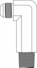 JIC to Pipe - Extra Extra Long Elbow -- FG2501-LLL-04-02 - Image