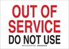 Brady B-401 Polystyrene Out of Service Sign - TEXT: OUT OF SERVICE DO NOT USE - 122502 - 754473-71444 - R. S. Hughes Company, Inc.