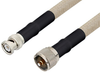 UHF Male to BNC Male Cable 60 Inch Length Using RG225 Coax - PE34589-60 - Pasternack