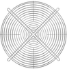 280mm Wire Form Fan Guard, 304 Stainless Steel - 08719-SS - Qualtek Electronics Corp.