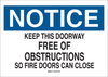 Brady B-302 Polyester Rectangle White Door, Gate & Pathway Sign - 10 in Width x 7 in Height - Laminated - 85209 - 754476-85209 - R. S. Hughes Company, Inc.