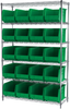 Shelving, Wire Shelving Kit, 18x48x74, 24 Bins - AWS184830260G - Akro-Mils, Inc.
