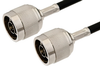 N Male to N Male Cable 60 Inch Length Using 53 Ohm RG55 Coax - PE3499-60 - Pasternack
