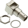 Right Angle 75Ohm Thru Hole Bulkhead Fitting BNC Conn; jack; Solder Term Nickel -- 514-0731000080