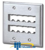 Panduit® Mini-Com Stainless Steel Faceplates - CFP10S-2G - TelephoneStuff.com