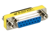 DB15 Gender Changer, EMI/RFI Shielded, Female/Female - FA455-R2 - Visual Sound, Inc.
