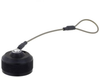 Dust Cap + Lanyard for Ruggedized In-line Receptacle, Anodized Aluminum Finish - TMK00008 - MilesTek Corporation