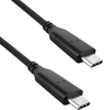 USB 2.0 Type C Male to USB 2.0 Type C Male, Black color, 30/34/26AWG, 1M Length - 3021091-01M - Qualtek Electronics Corp.