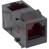 Coupler, Modular; Phosphor Bronze; Panel Mount; Female; Gold over Nickel; MJ/MJ - 70085083 - Allied Electronics, Inc.