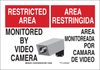 Brady B-302 Polyester Rectangle White Alarm / Surveillance Notice Sign - 14 in Width x 10 in Height - Laminated - Language English / Spanish - 124168 - 754473-79928 - R. S. Hughes Company, Inc.