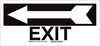 Brady B-120 Fiberglass Reinforced Polyester Rectangle Black Exit Sign - 14 in Width x 6.5 in Height - TEXT: EXIT - 70325 -- 754476-70325 - Image