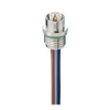 M12 Power Receptacle Connector: Female, front mount, 5-pin(4+FE), L-coded, shielded, silver housing, 50 V AC / 60 V DC, 16 A - RKF6S 5L-034 - Belden Inc.
