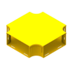 Fiber Raceway Cross Connector, 8x8, With Lid - FRCC4YL - Belden Inc.