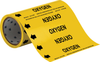 Brady B-946 Black on Yellow Vinyl Self-Adhesive Pipe Marker - 8 in Height - 30 ft Length - Printed Msg = OXYGEN with Left Arrow - 41469 - 754476-41469 - R. S. Hughes Company, Inc.