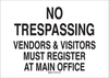 Brady B-120 Fiberglass Reinforced Polyester Rectangle White Restricted Area / No Trespassing Sign - 20 in Width x 14 in Height - 90499 - 754476-90499 - R. S. Hughes Company, Inc.