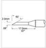 Metcal Smartheat Soldering Tip PHT-754667 - Hoof Tip - 0.67 in Tip Length - 0.08 in Tip Width - PHT-754667 - R. S. Hughes Company, Inc.