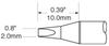 OKi SFV-CH20 Chisel Tip 2 mm x 11 mm - SFV-CH20 - Ellsworth Adhesives