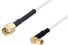 SMA Male to SSMC Plug Right Angle Cable 24 Inch Length Using RG188 Coax with HeatShrink - PE3W04934/HS-24 - Pasternack