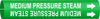 Brady Bradysnap-On B-915 White on Green Plastic Snap-On Pipe Marker - 1/2 in Character Height - Printed Msg = MEDIUM PRESSURE STEAM - 4348-A - 754473-67692 - R. S. Hughes Company, Inc.