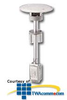 Hubbell Two-Piece 2x2 Through-Floor Fitting - PT2X2FITHPW - TelephoneStuff.com