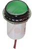 Indicator, Watertight LED;Green;1000fL;11/16In.;12VDC;Panel;6In. Wire;-25degC;85 - 70082151 - Allied Electronics, Inc.