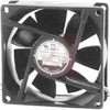 Fan;DC;12V;Plastic;40 CFM;3100 RPM;35dB;0.25A;Dual Ball Bearing;Leads;80x25mm - 70103503 - Allied Electronics, Inc.