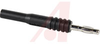 Connector; Banana Jack to Banana Plug; Brass; Nickel Plated; Black - 70188651 - Allied Electronics, Inc.