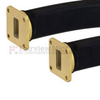 WR-90 Seamless Flexible Waveguide in 12 Inch Using UG-39/U Square Cover Flange With a 8.2 GHz to 12.4 GHz Frequency Range - SMW90SF005-12 - Fairview Microwave Inc.