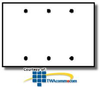 Leviton 3-Gang Blank Plate - 86033 - TelephoneStuff.com