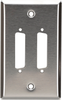 2-Port DB25 Single-Gang Stainless Steel Wallplate - WP040 - Black Box