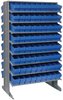2 Side Sloped Rack, 16Shelves/144Bin/blu; Shelving Unit Type Quantum Storage - 44AC6393 - Newark, An Avnet Company