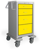 4 Drawer Junior Tall Steel Isolation Cart -- JTGKU-4699-YEL - Image