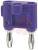 Double Banana Plug, Nickel plated, Violet - 70197203 - Allied Electronics, Inc.