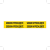 Brady B-946 Black on Yellow Vinyl Self-Adhesive Pipe Marker - 1 1/8 in Height - 3/4 in Character Height - 7 in Length - Printed Msg = SODIUM HYPOCHLORITE - 7264-4 - 754476-91766 - R. S. Hughes Company, Inc.