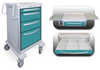 4 Drawer Junior Medium Lightweight Alum. Bedside/Slim Cart -- JMGKA-3669-TLG - Image