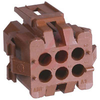 Connector, Soft Shell; 250 V; 9 A (Max.); 6; Nylon; Brick Red; Matrix; Plug - 70083743 - Allied Electronics, Inc.