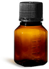 Amber PET Octagonal Bottles w/ Black Tamper Evident Caps -- 0061-15B