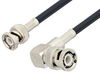 BNC Male to BNC Male Right Angle Cable 60 Inch Length Using LMR-195 Coax - PE3W01992-60 - Pasternack