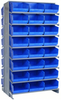2 Side Sloped Rack, 16Shelves, 48Bin/blu; Shelving Unit Type Quantum Storage - 44AC6387 - Newark, An Avnet Company