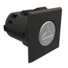 Point Coat Hook, Snap-in, Square Black Flange, Satin Hook - MP-07-212-52-1 - Southco