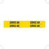 Brady B-946 Black on Yellow Vinyl Self-Adhesive Pipe Marker - 1 1/8 in Height - 3/4 in Character Height - 7 in Length - Printed Msg = SERVICE AIR - 7256-4 - 754476-79373 - R. S. Hughes Company, Inc.