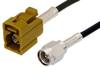 SMA Male to Curry FAKRA Jack Cable 24 Inch Length Using PE-C100-LSZH Coax - PE39347K-24 - Pasternack