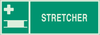 Brady Bradyglo B-324 Polyester Rectangle Green Stretcher Sign - 14 in Width x 5 in Height - Glow in the Dark - TEXT: STRETCHER - 90607 - 754476-90607 - R. S. Hughes Company, Inc.